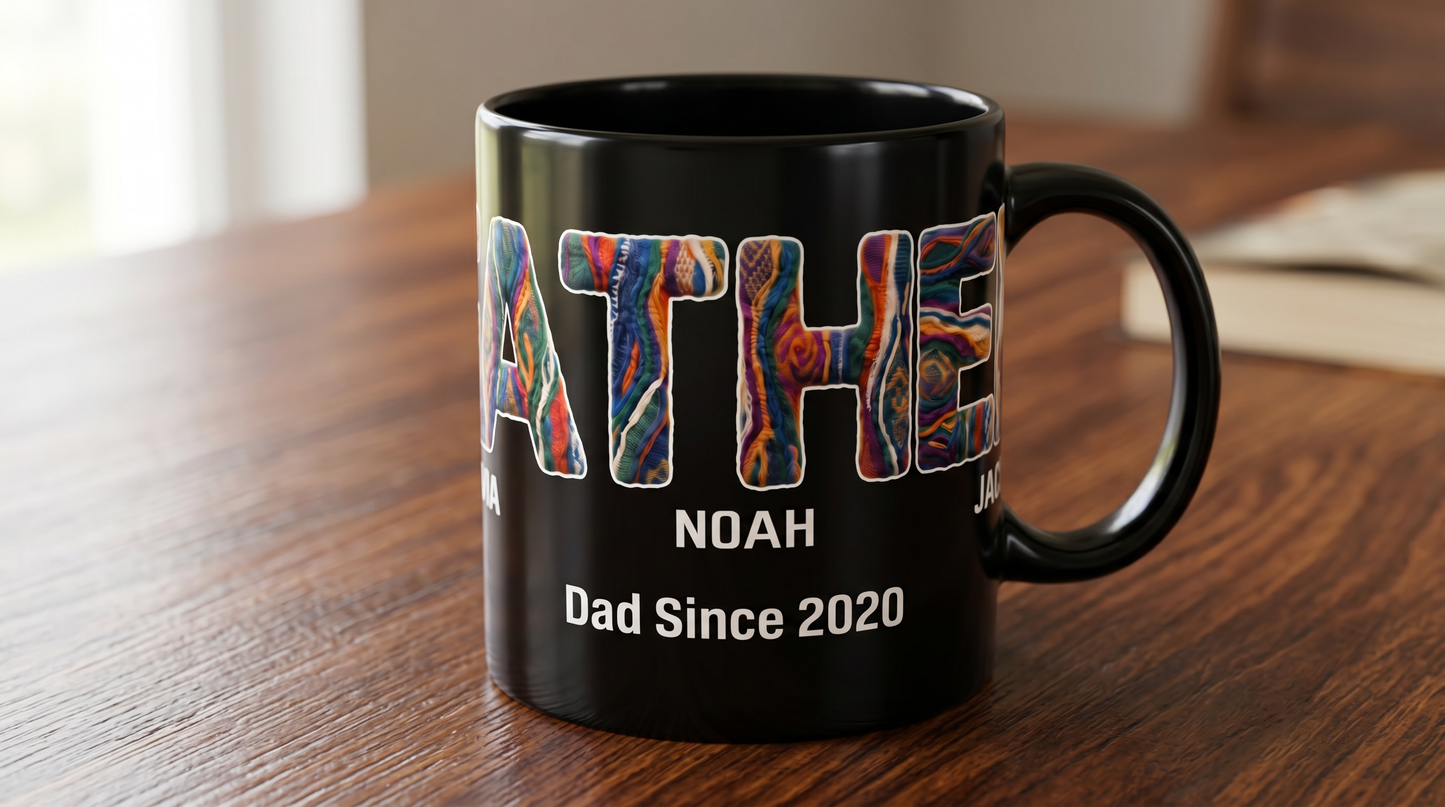 Personalized Father Mug | Dad Since Custom Coffee Mug